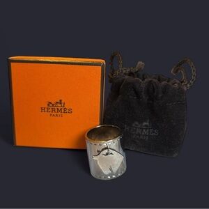 Vintage Hermès Bolduc Sellier Scarf Ring